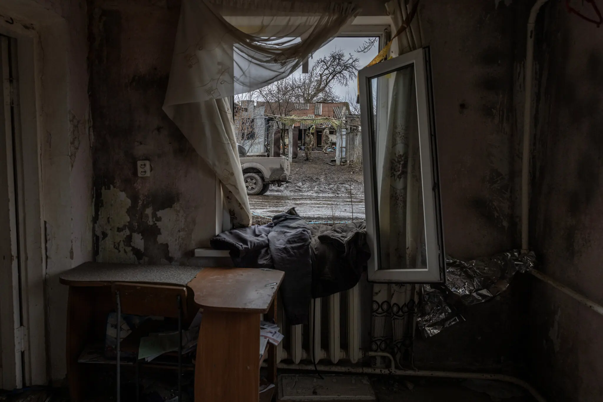 Українська позиція в селі на Сумщині біля кордону з Росією.